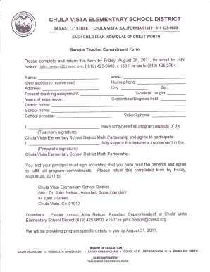 Commitment Form