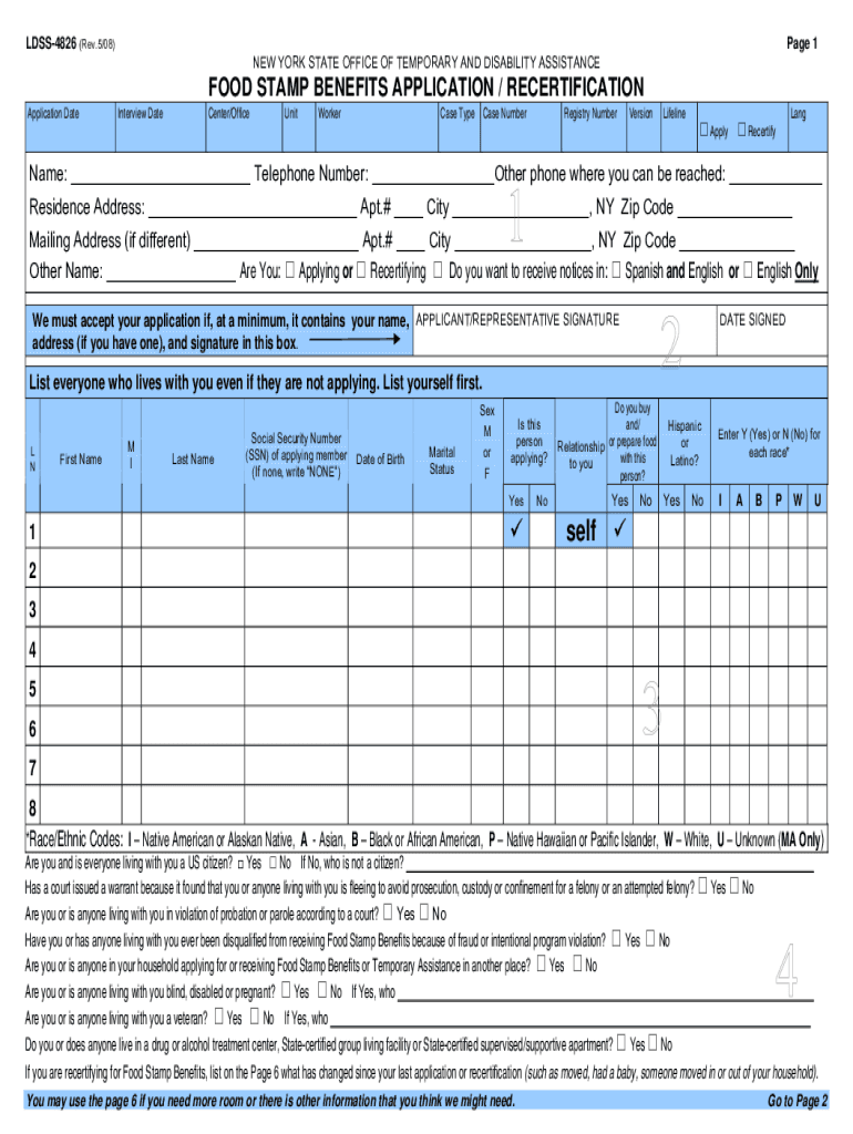 Nj Snap Recertification Application Online  Form