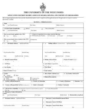 Uwi Application Form