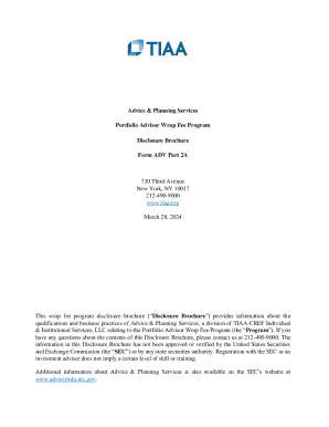 ADVISOR MASTER AGREEMENT TIAA CREF Tiaa Cref  Form