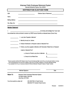 Apers Arkansas Retirement Forms