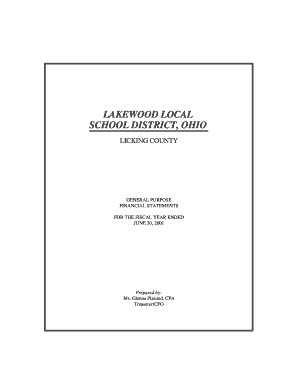 LAKEWOOD LOCAL SCHOOL DISTRICT, OHIO Ohio Auditor of State Auditor State Oh  Form