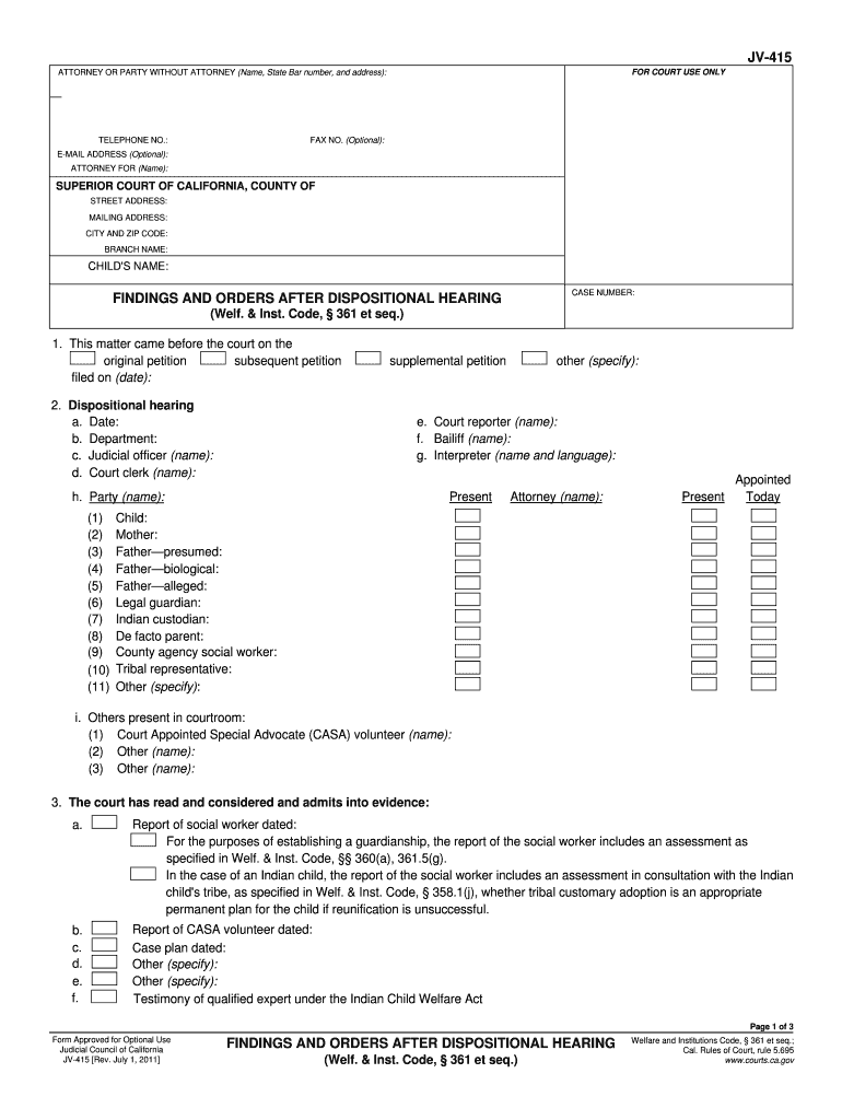  2011jv415 Form 2011