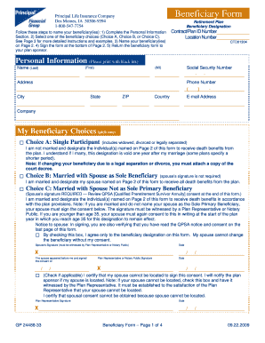 Beneficiary Form