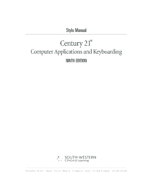 Century 21 Computer Applications and Keyboarding 9th Edition PDF  Form