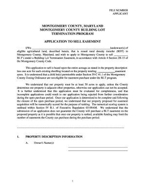 Blt Program Form in Montgomery County