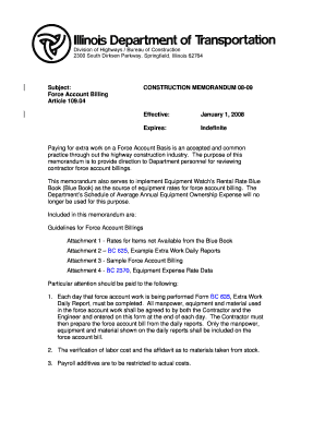 Idot Equipment Rates  Form