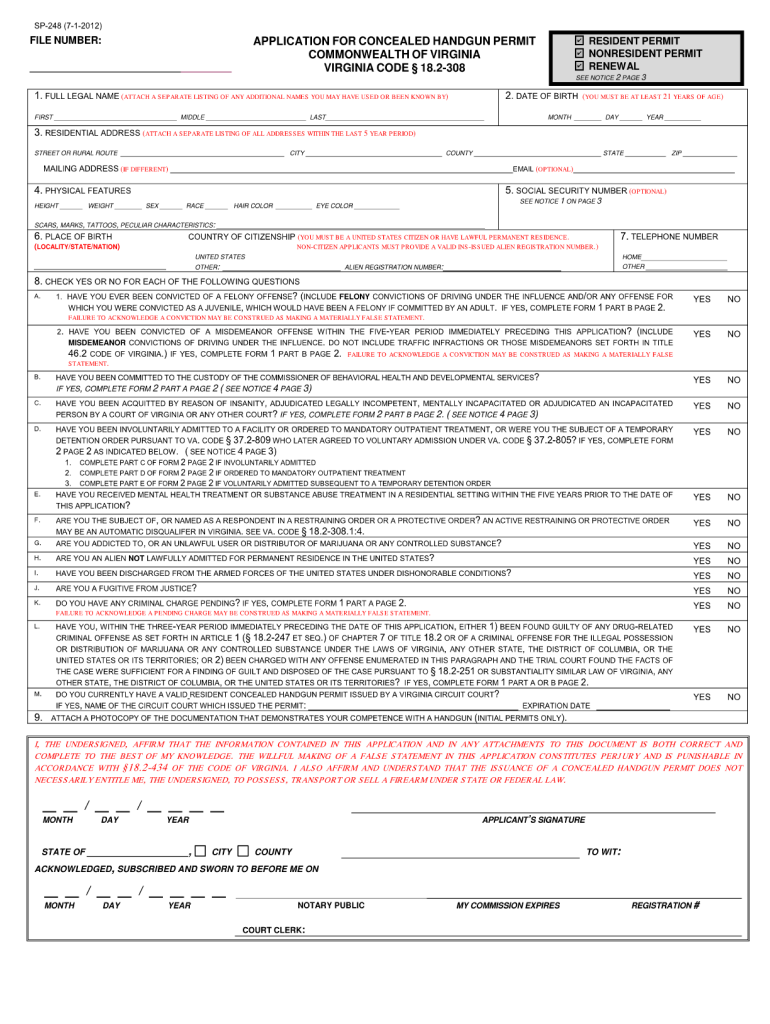 Maryland Concealed Handgun Permit Application Form 2020
