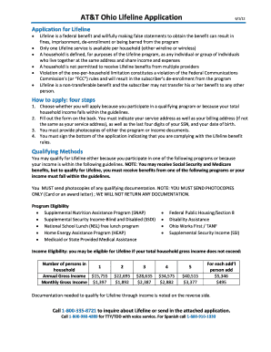 At&amp;t Lifeline Ohio Form