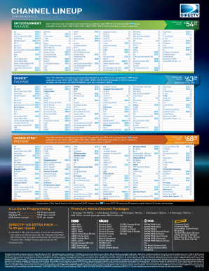  Printable Directv Form 2012