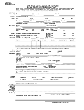 Td25 School Bus Accident Form