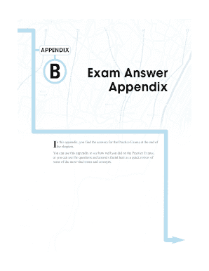 Exam Answer Appendix Wiley  Form