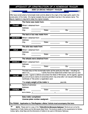 Minnesota Trailer Registration Online  Form