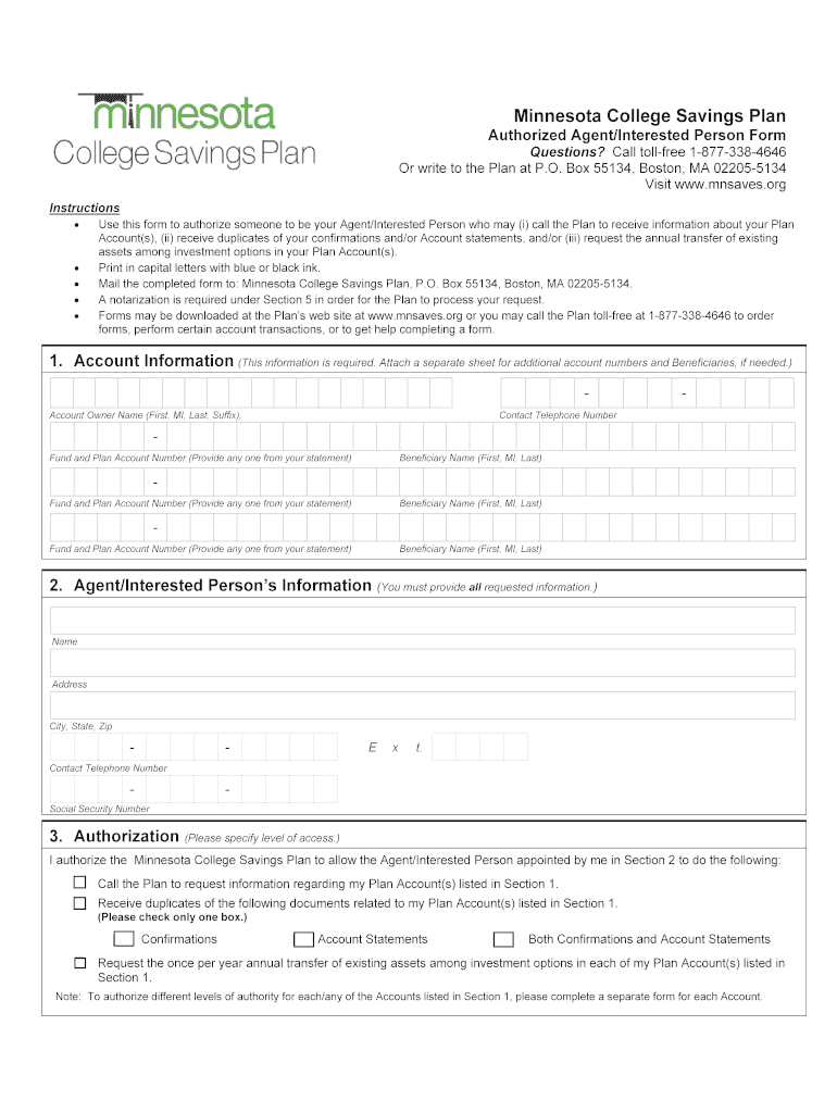 MN Auth Agent Form FINAL2012 05 09 DOC Mnsaves