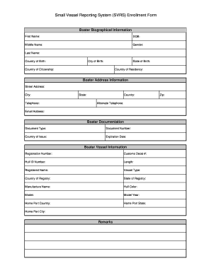 Svrs Enrollment Form