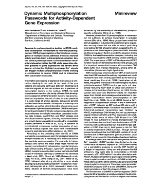 Minireview Dynamic Multiphosphorylation Stanford University Stanford  Form