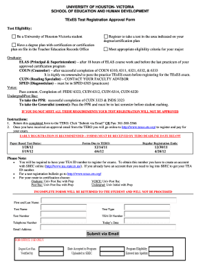 Submit Via Email University of Houston Victoria  Form