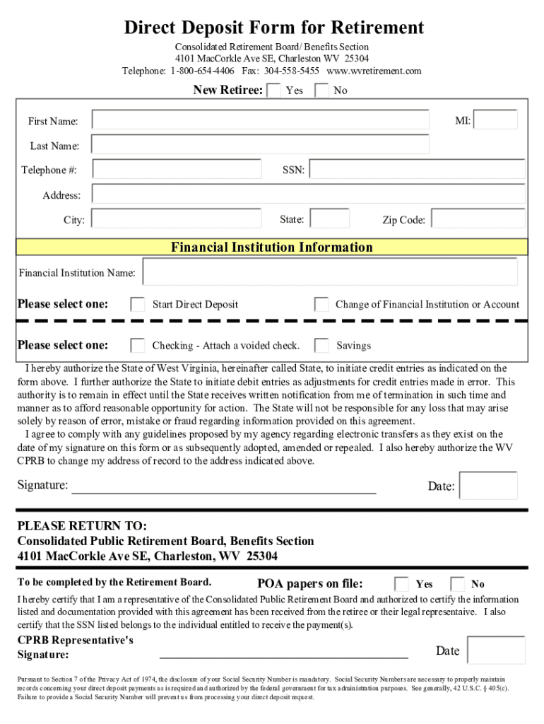 Wvretirement  Form