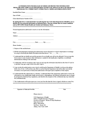 Medicaid Authorization Form Ny