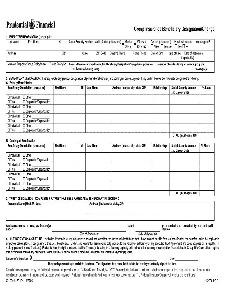 Beneficiary Change Form Cornell College