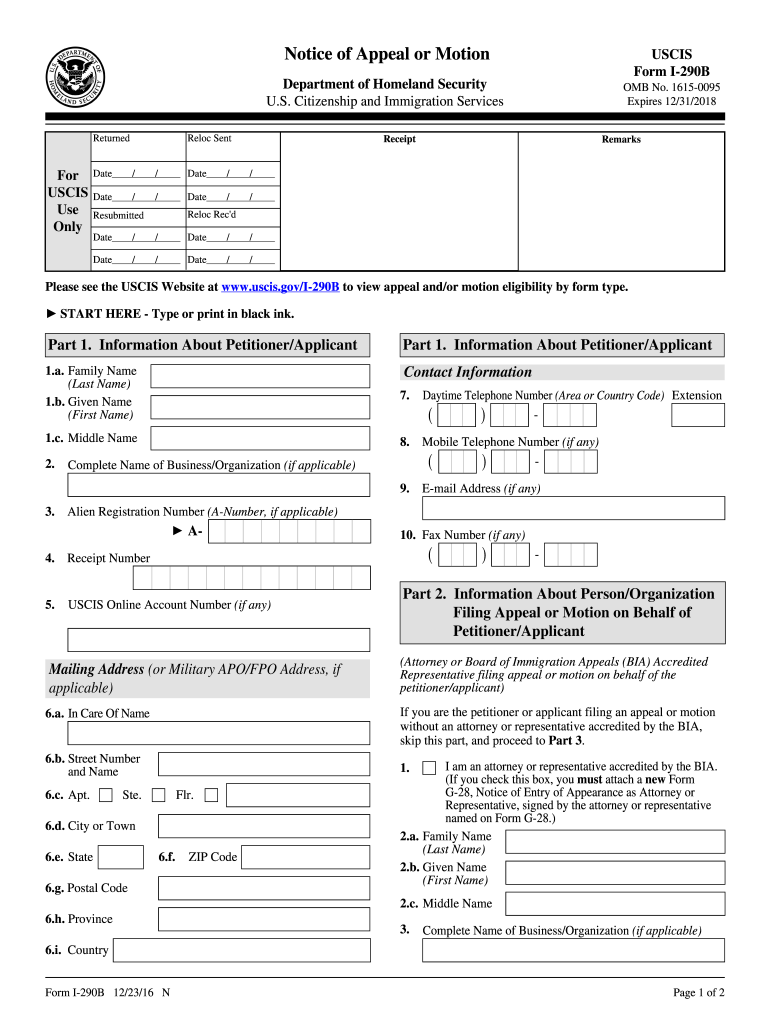 We Approved Your Form I 290b Notice of Appeal or Motion