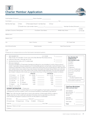 Charter Member Application D25toastmasters  Form