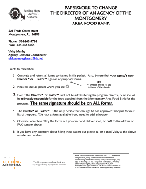 Established Agency Montgomery Area Food Bank Montgomeryareafoodbank  Form