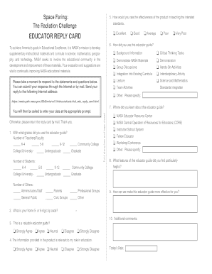 The Radiation Challenge Module 4 NASA Nasa  Form