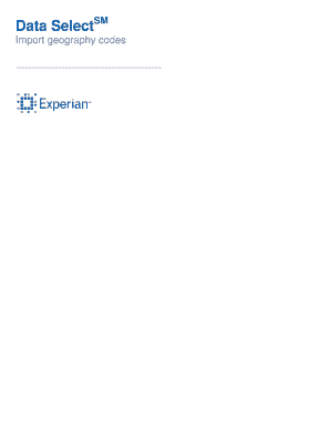 Data Select Experian  Form