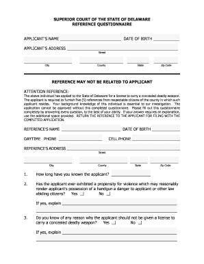 SUPERIOR COURT of the STATE of DELAWARE Courts Delaware  Form
