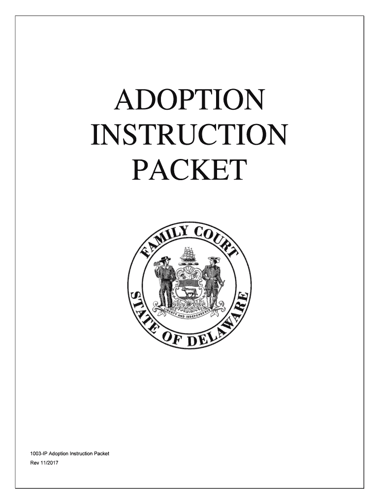 Adoption Instruction Packet Courts Delaware Courts Delaware  Form