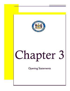 WHAT is an OPENING STATEMENT  Form