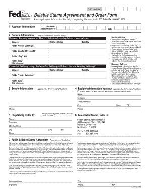 Fedex Billable Stamp  Form