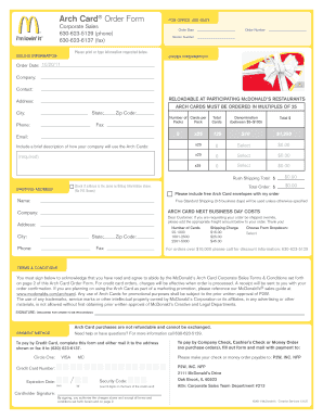 Mcdonalds Smx  Form