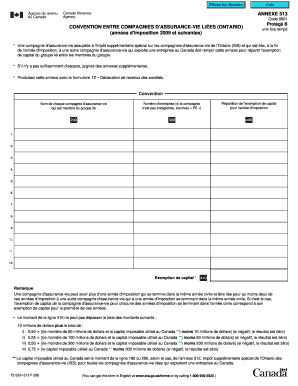 CONVENTION ENTRE COMPAGNIES D &#039;ASSURANCE VIE LI ES ONTARIO Ann Es D &#039;imposition Et Suivantes  Form