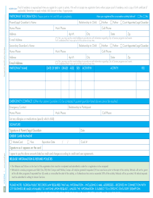 Registration Form City of Sunrise, FL