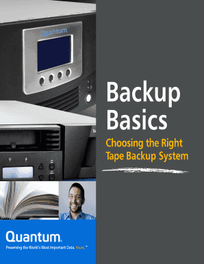 Backup Basics  Form
