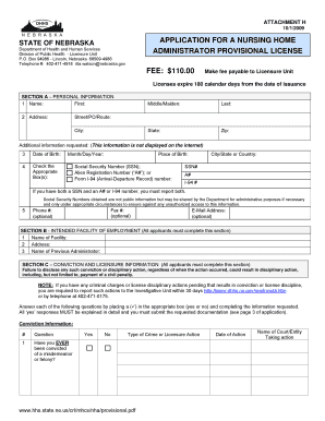 This Form May Be Completed Online, Printed and Mailed to the Dhhs Ne