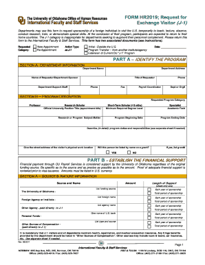 FORM HR2019