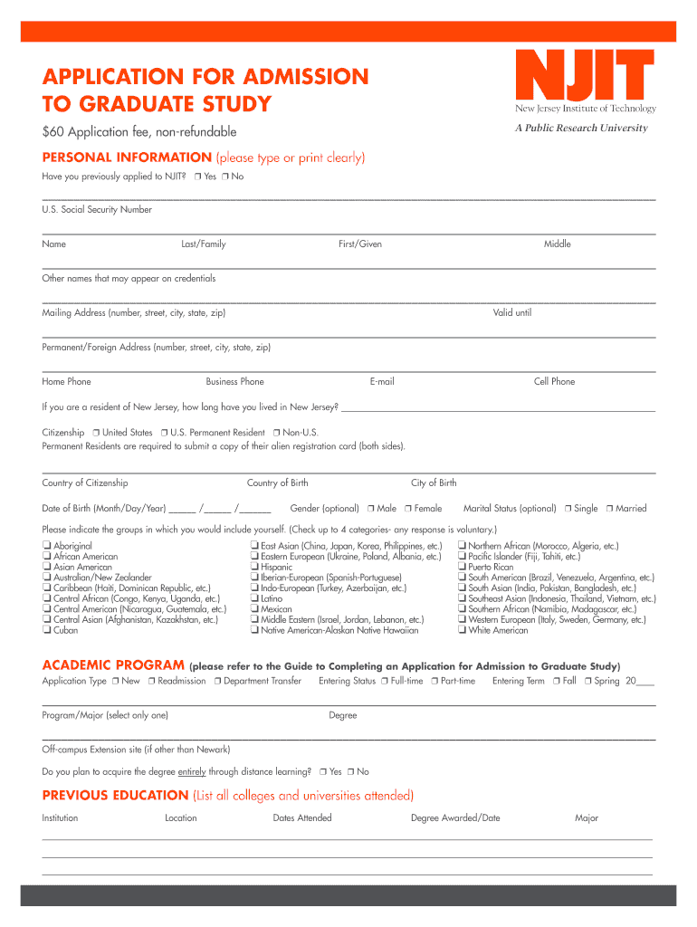 Application Form 92704 Page 1