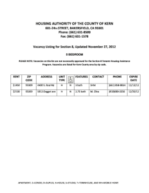 Kern County Housing Authority Forms