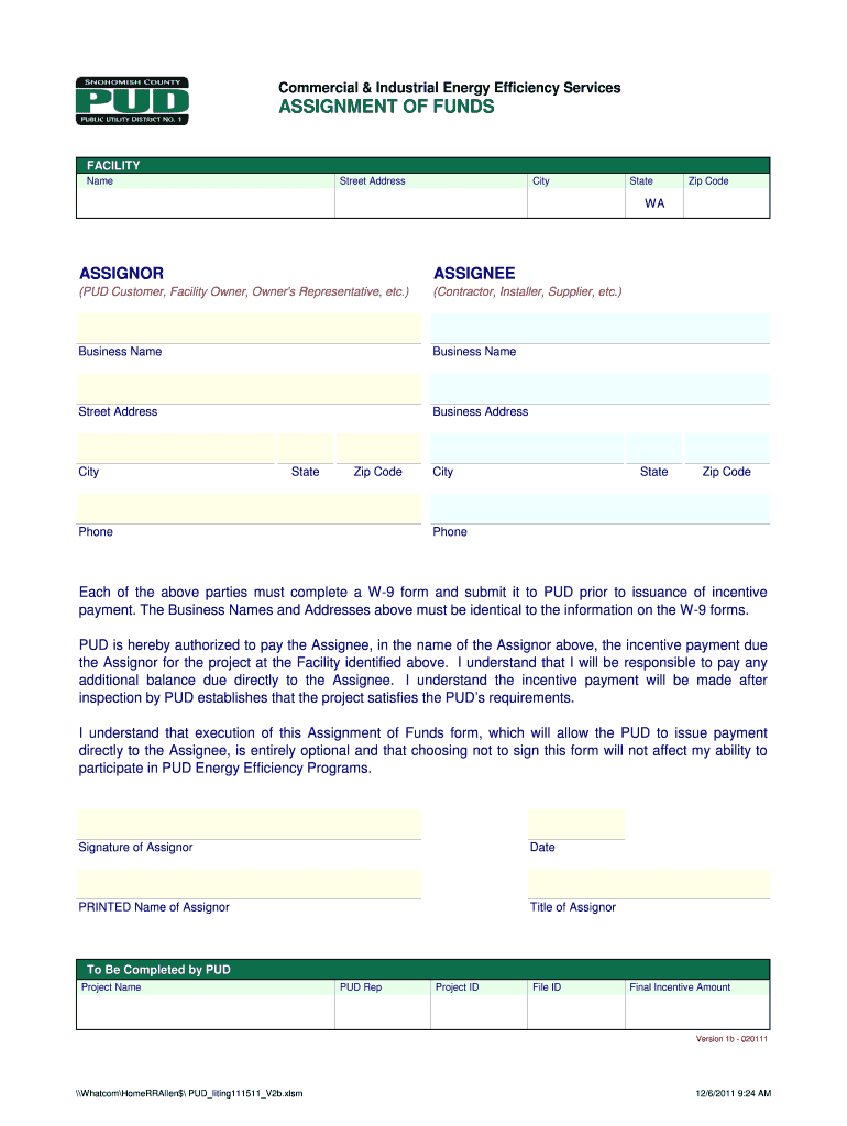 Download Ci Assignmentfunds PDF  Form