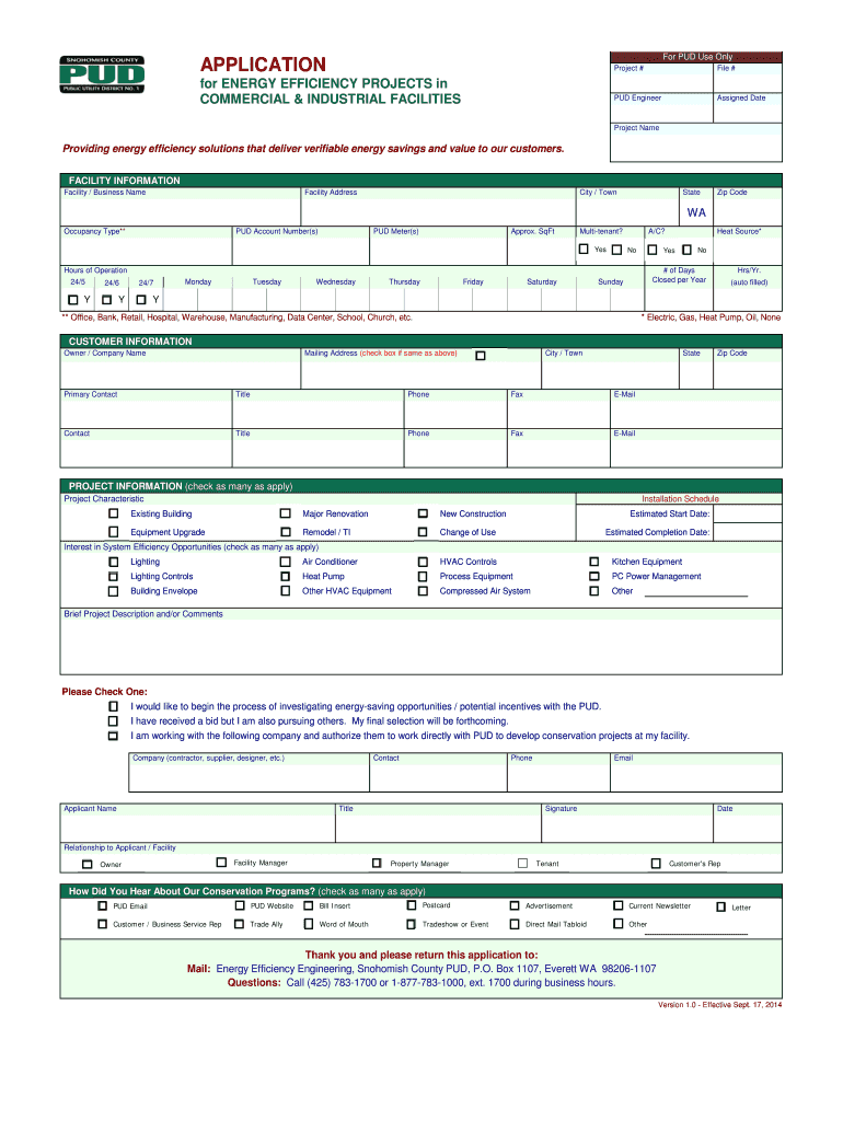 Weatherization Manual Washington State Department of Commerce  Form