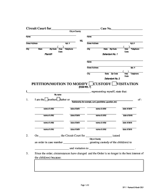 File for Custody in Maryland Online  Form