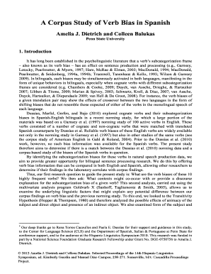 A Corpus Study of Verb Bias in Spanish Cascadilla Proceedings  Form