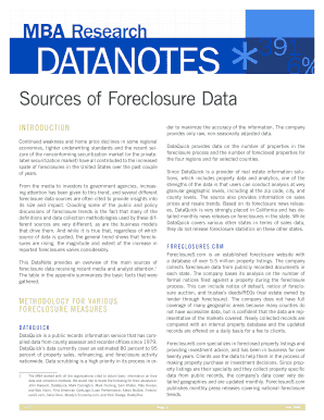 Sources of Foreclosure Data Mortgagebankers  Form