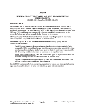 507 INTRODUCTION HUD Requires that All Units Occupied by Families Receiving Housing Choice Voucher HCV Assistance Meet HUD&#039;  Form