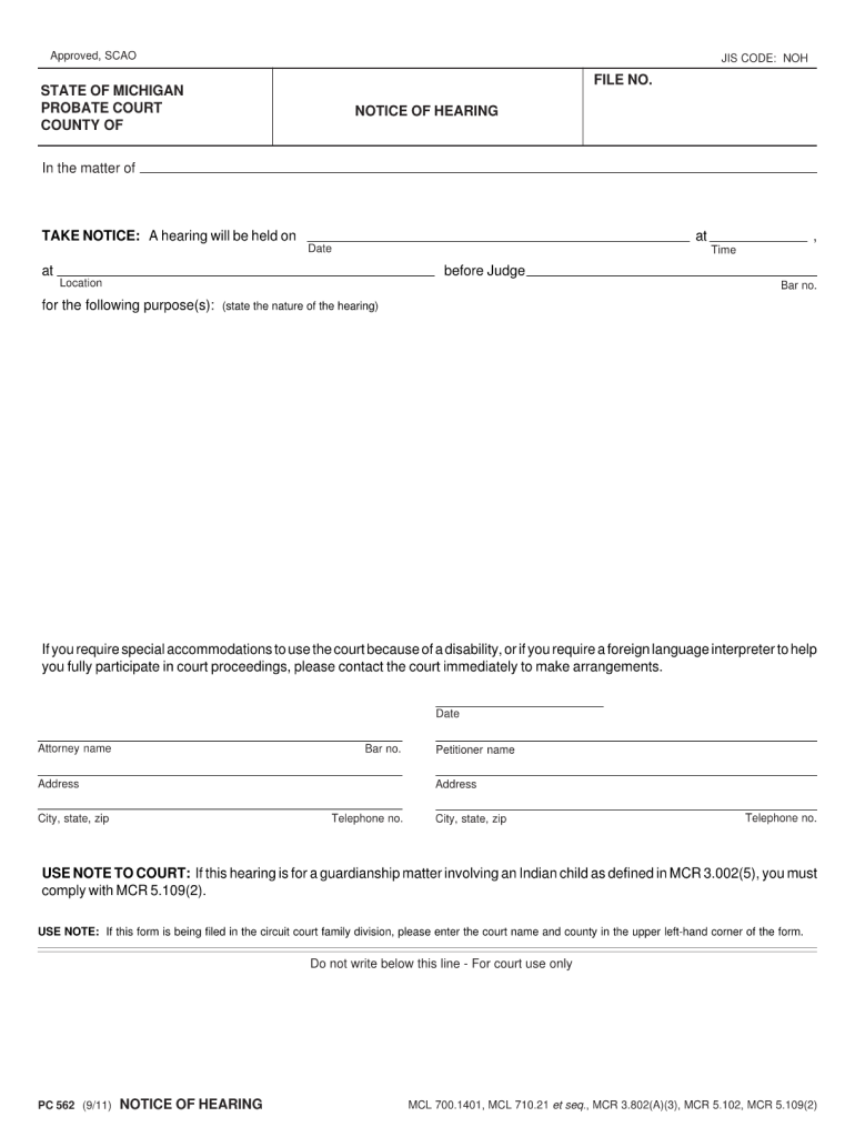  Pc 562  Form 2011