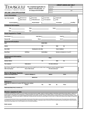 On LINE LOAN APPLICATION Loan Information Collateral