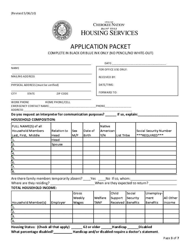  Cherokee Nation Housing Waiting List 2010